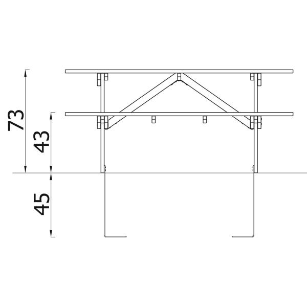Terra Sitzgruppe L, mit Verankerung